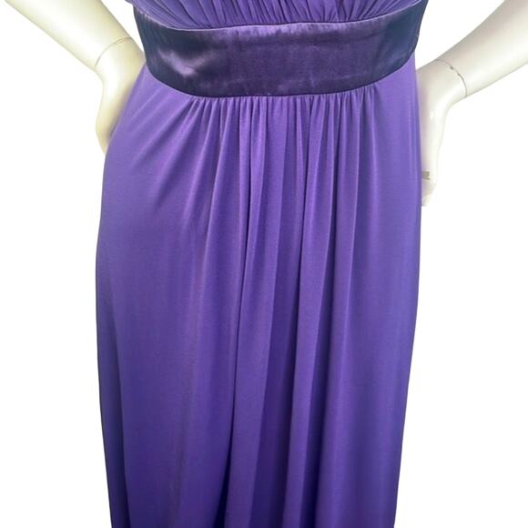 David’s Bridal Purple Formal Maxi Dress Woman Low V Back Floor Length F13095 S 4 - Picture 10 of 16